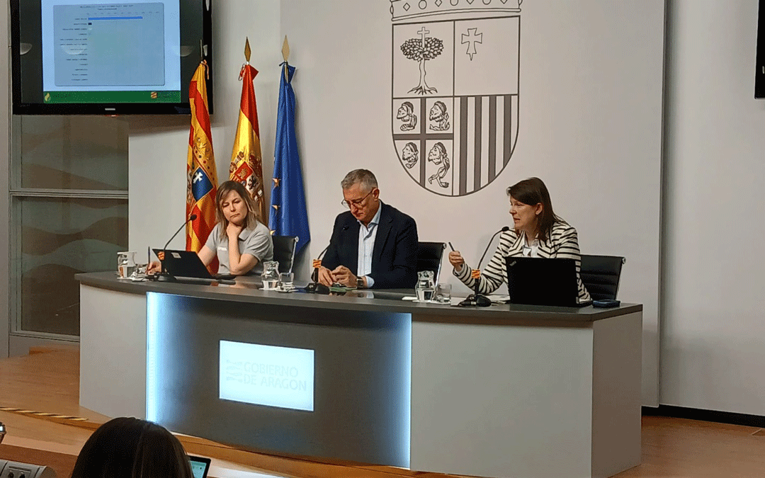 Rueda de prensa del plan contra incendios./ DGA
