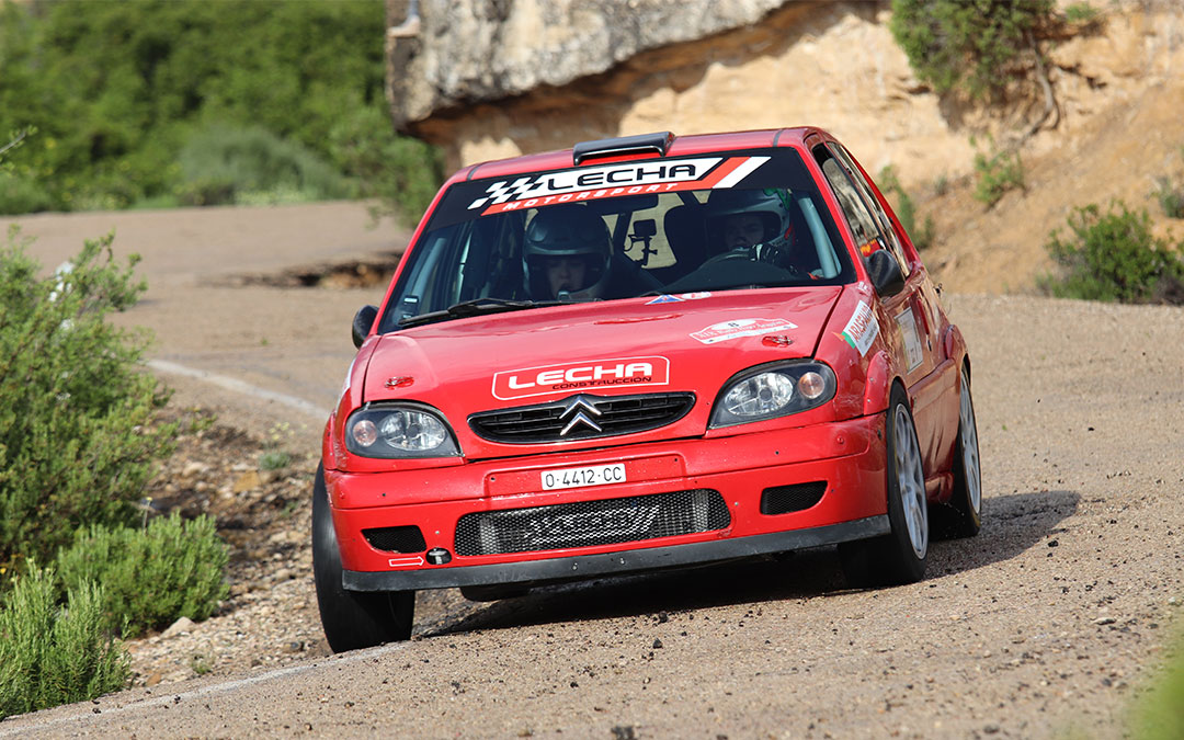 Adrián Lecha y Belén Maniega, vencedores en el XIX Rally Bajo Aragón. / FADA