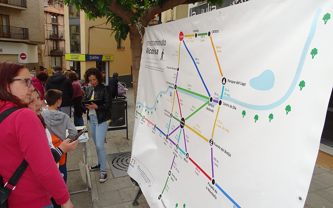 Lona ilustrativa del proyecto 'Metrominuto' de Alcorisa./ AYTO