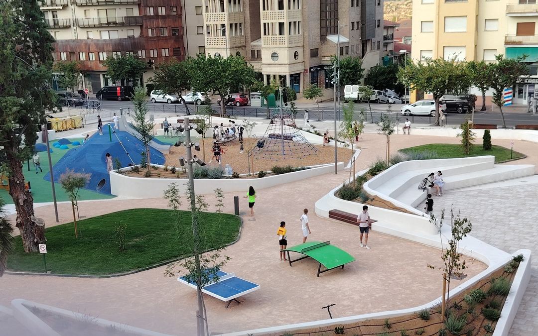 Vista en altura del parque una vez han terminado las obras./ A.G.