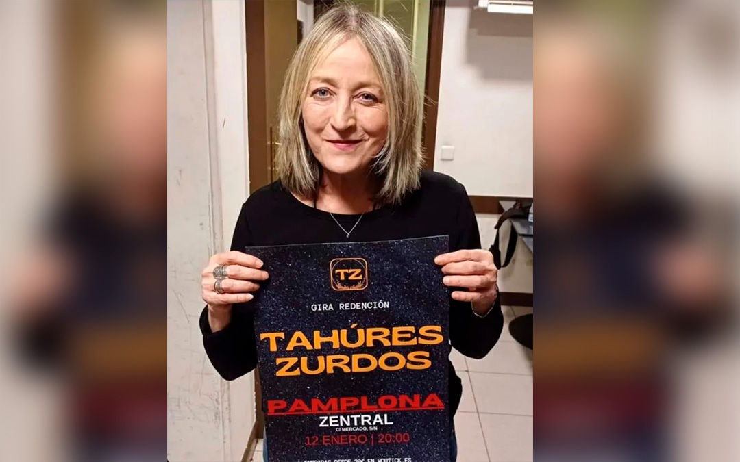 Aurora Beltrán, en una de las giras recientes de Tahúres Zurdos. / Facebook