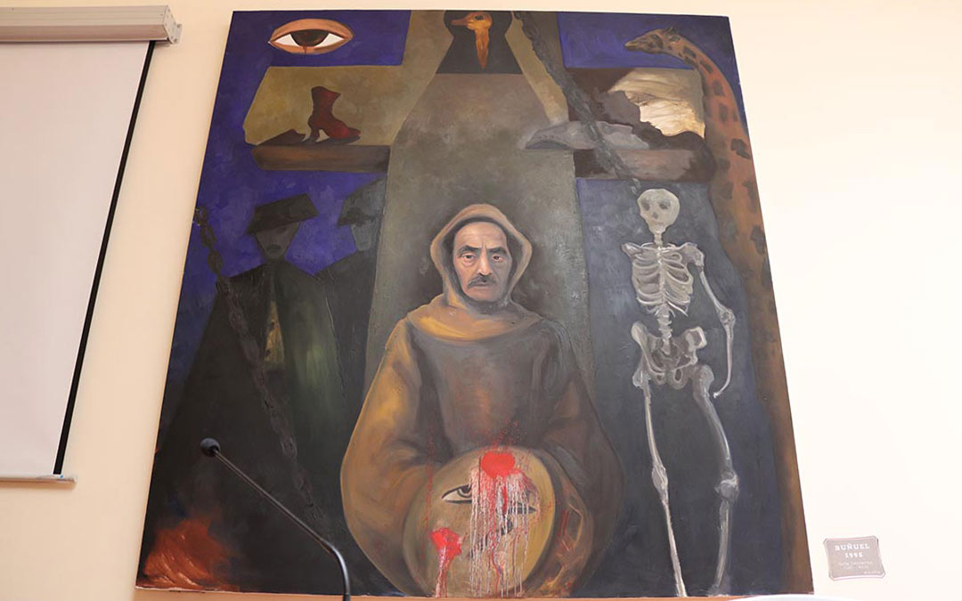 La obra 'Buñuel' de Sofía Gandarias, resume la personalidad y la obra de Buñuel con imágenes de sus películas. /A.S.