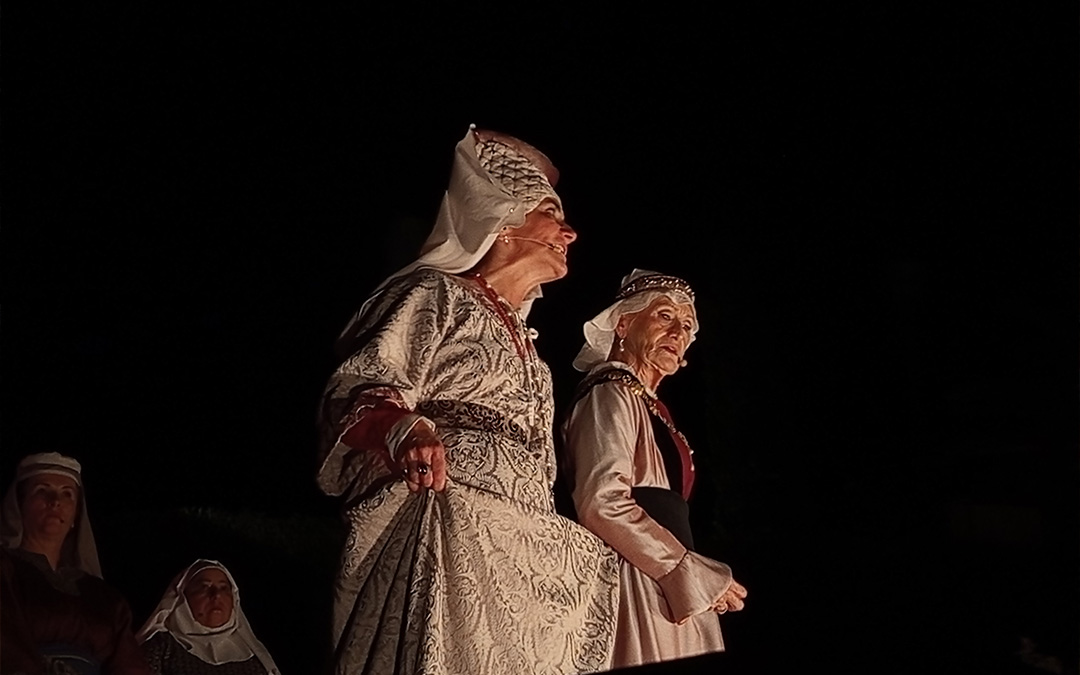 Diálogo entre Violante de Hungría y Blanca de Navarra./ S.F.