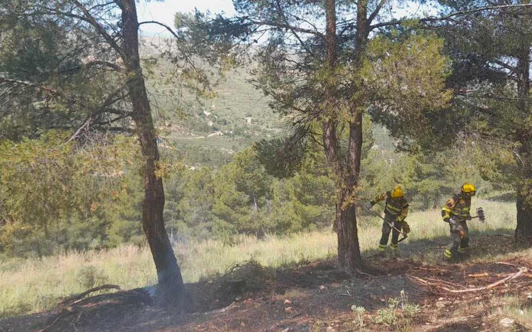 El dispositivo Infoar se ha encargado de la extinción del incendio./ INFOAR