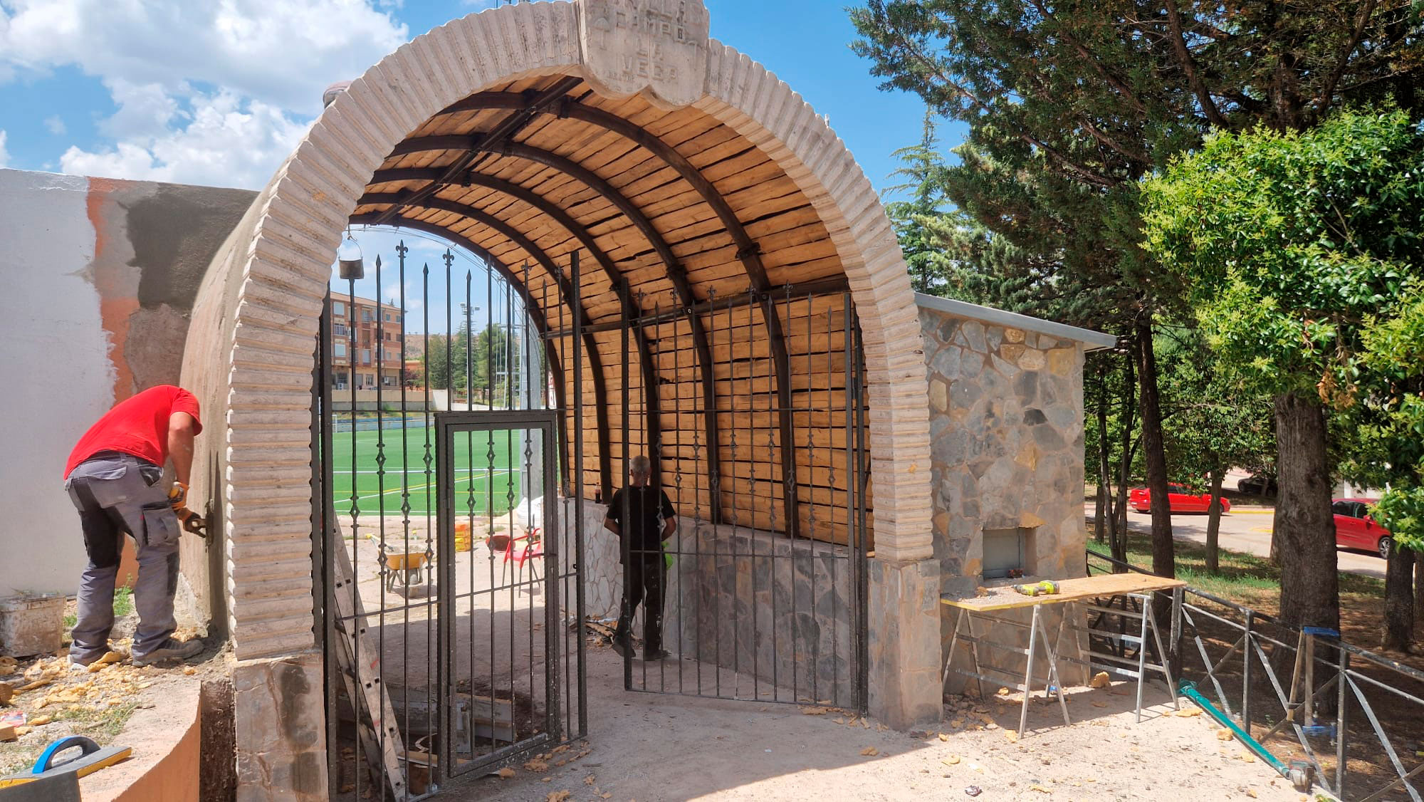 Entrada al campo que será inaugurada este viernes durante el partido./ Ayto.