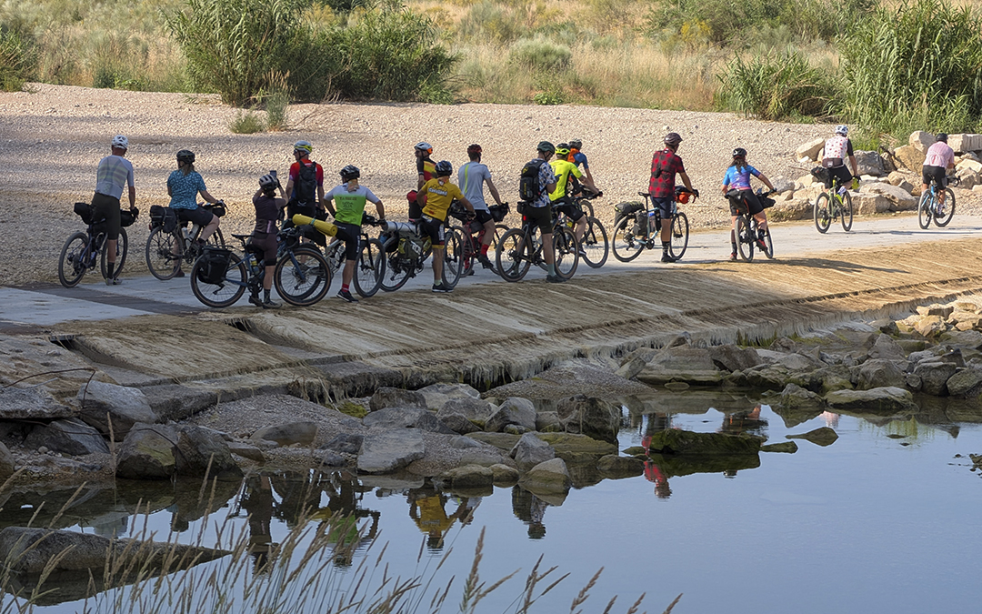 El grupo de ciclistas completó sin incidentes la ruta./ Ayto. Fayón