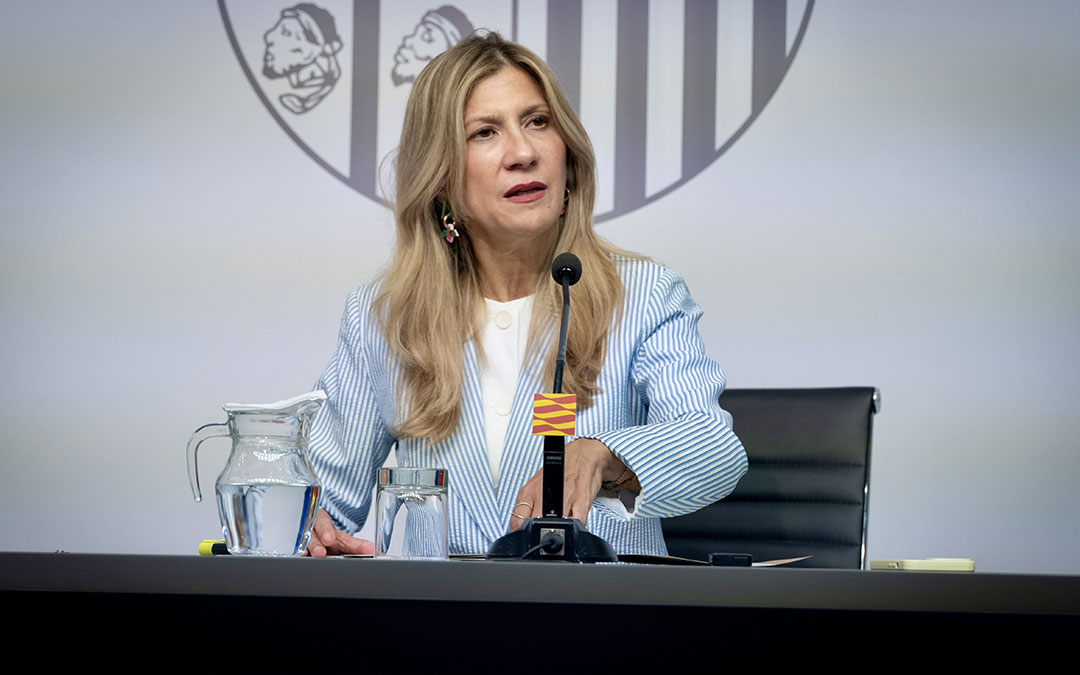 Mar Vaquero en comparecencia en el Pignatelli. / Fabián Simón-DGA