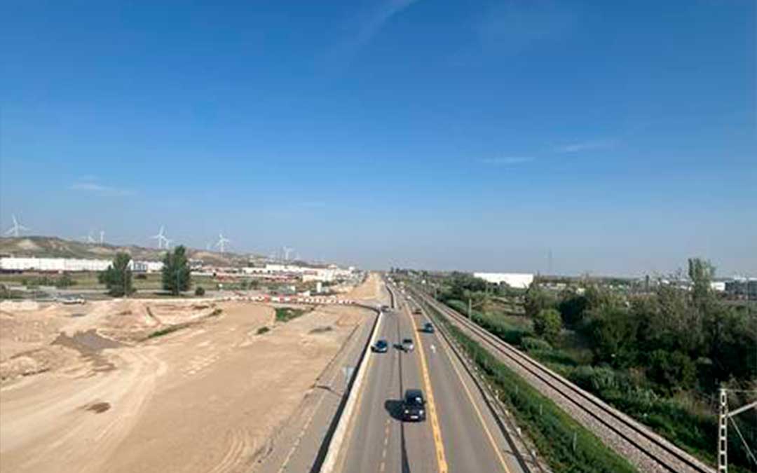 Trabajos que se están realizando entre Fuentes de Ebro y Burgos de Ebro./ Mitma