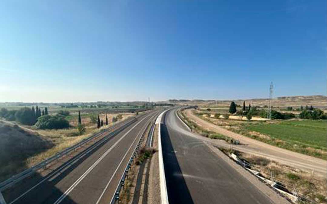 Trabajos que se están realizando entre Fuentes de Ebro y Burgos de Ebro./ Mitma