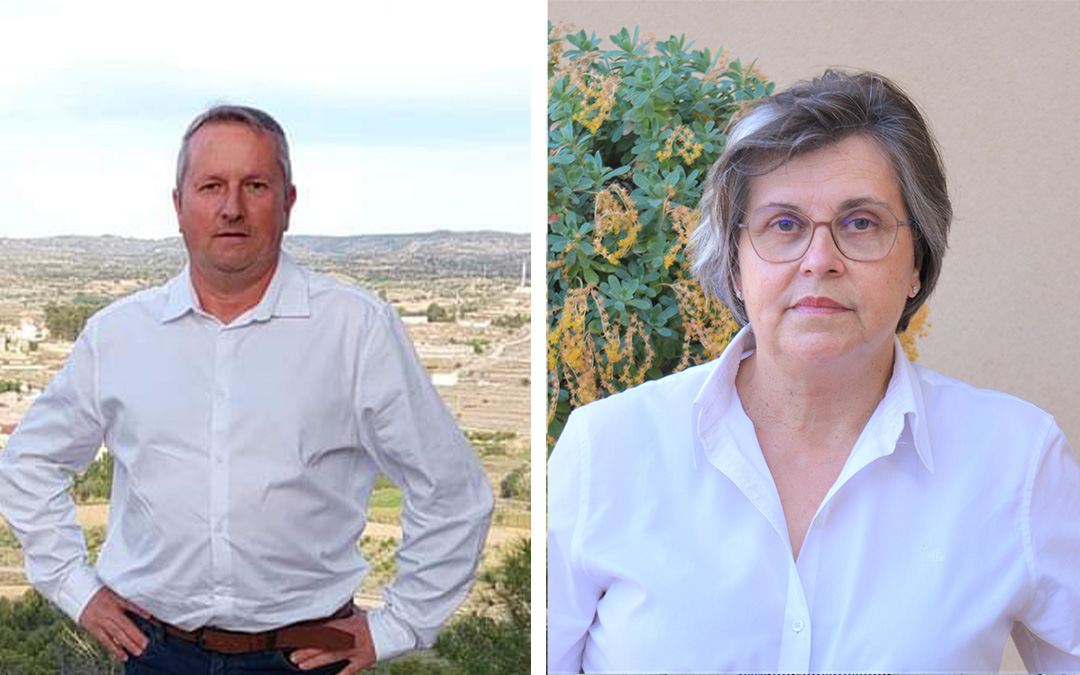 A la izquierda, Santiago Anglés (PAR), y a la derecha, Pilar Arellano (PP), hasta ahora alcaldesa./ La COMARCA.