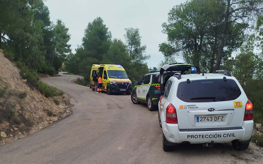 Una ambulancia, Guardia Civil y Protección Civil del Matarraña acudieron al suceso / La COMARCA