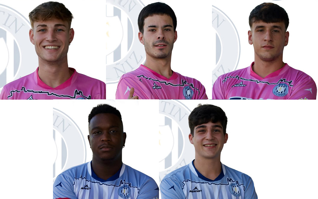 Roberto Moura, Raúl Espejo, Ander Cernica, Álex Valle, y Diego Celma forman parte de esos primeros cinco refuerzos procedentes del Alcañiz B./ L.C.