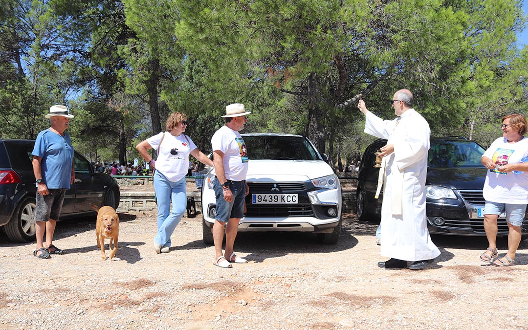Momento de la bendición de camiones por San Cristóbal. /A.S.