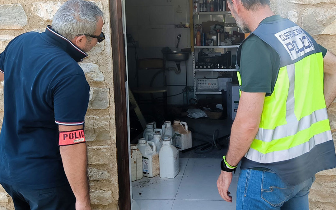 Operación contra una red internacional de distribución de droga desde Azaila. / Policía Nacional