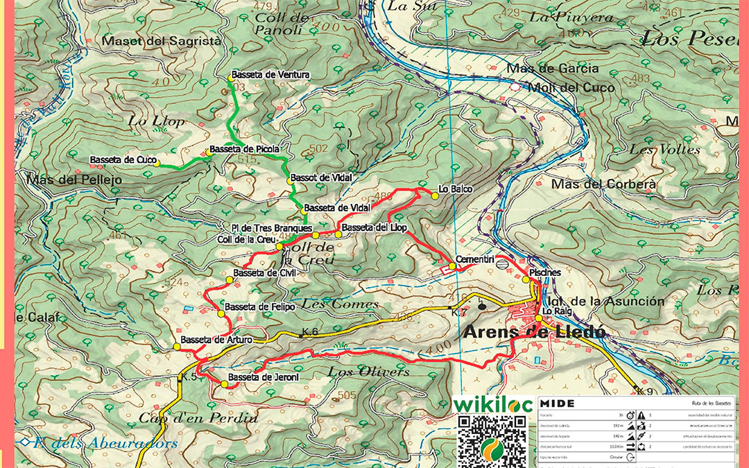 Ruta por donde pasa el recorrido con hasta 10 balsas recuperadas. / Huellas de Agua