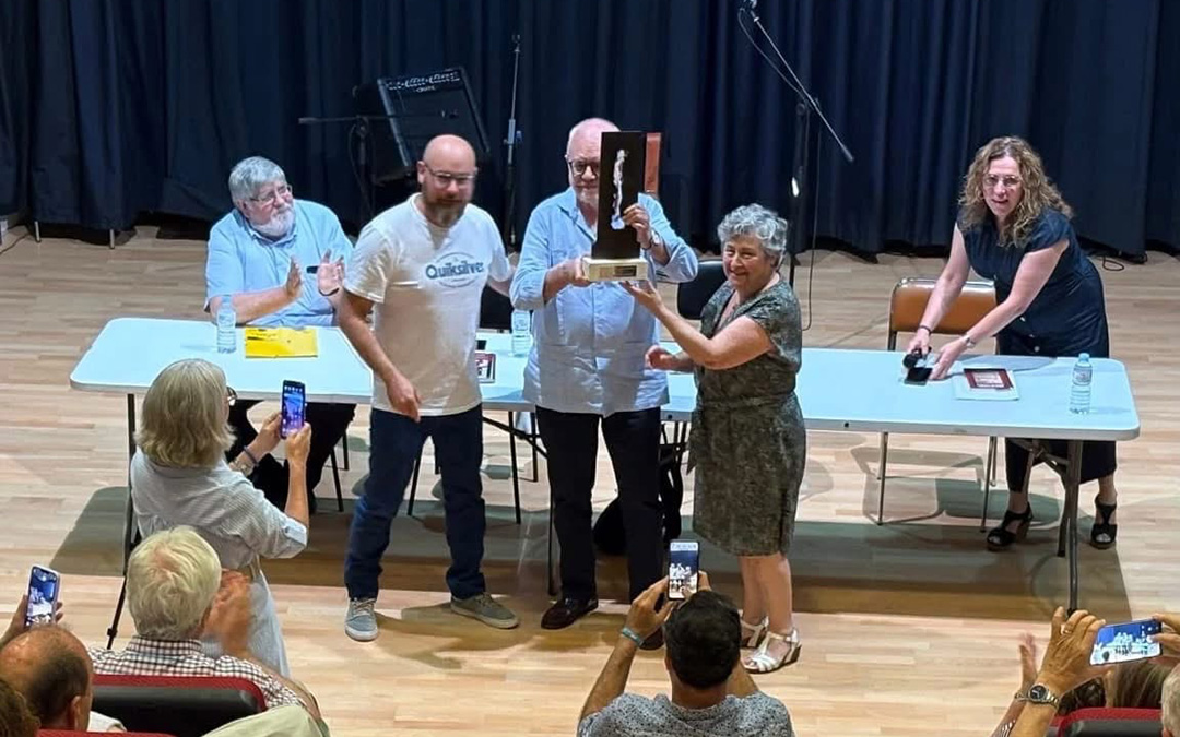 Ramón Mur Gimeno recogió el premio el sábado en Calaceite / Ascuma