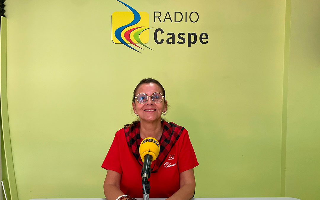 Ana Jarque en Radio Caspe./ S.F.