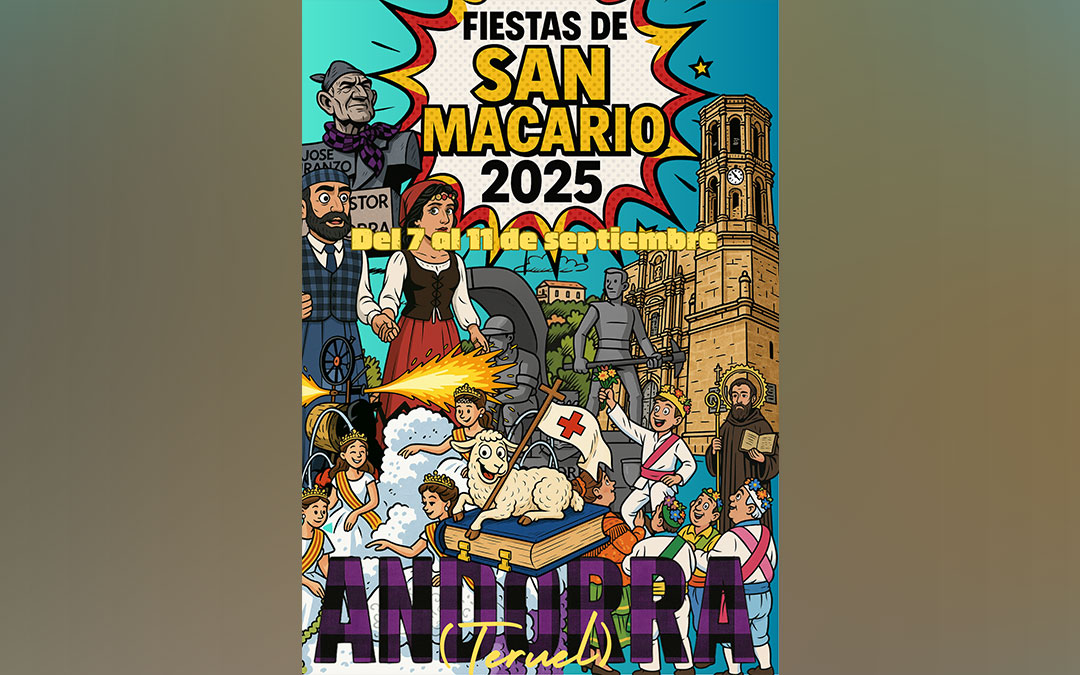 Cartel de Fiestas de San Macario 2025, que será portada oficial del libro y del programa de fiestas. / S.B