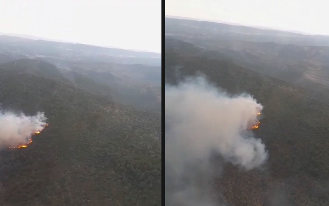 Imágenes del incendio en Bordón / Infoar