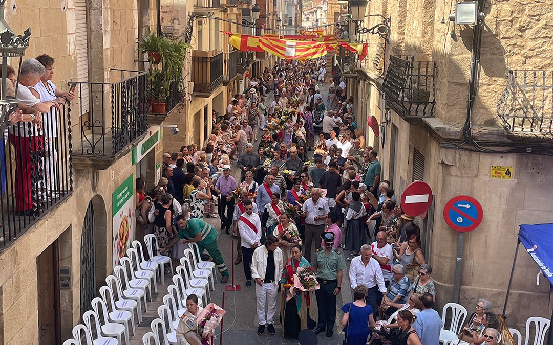 Ofrenda flores Maella 2025./S.F.
