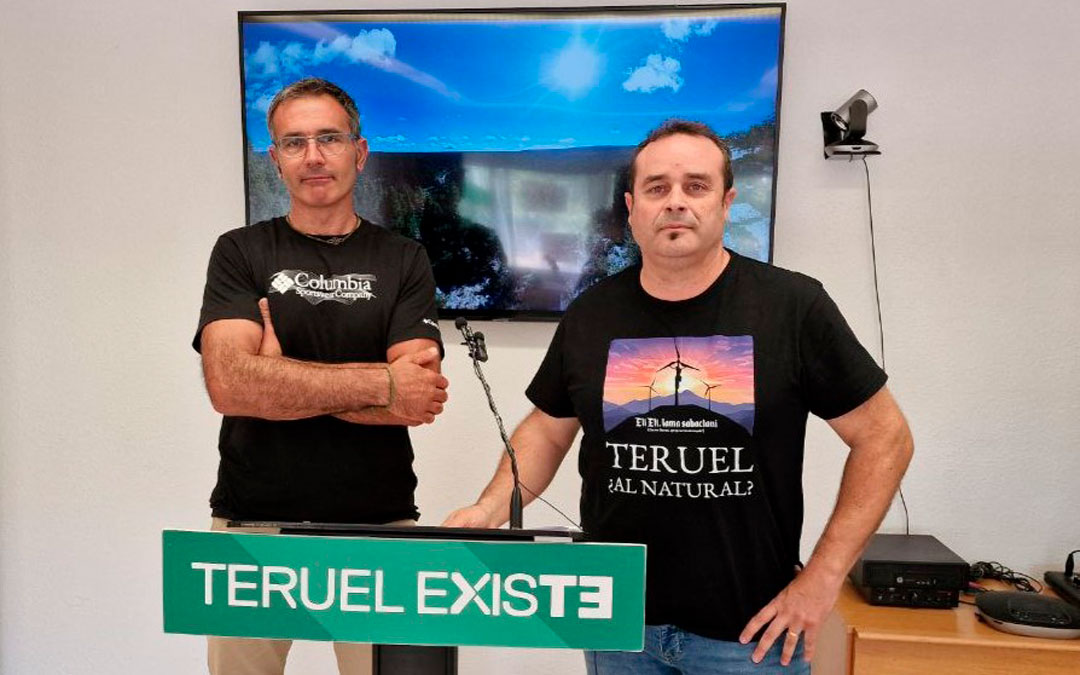 Gargallo y Villamón en la rueda de prensa de Teruel Existe./ TE