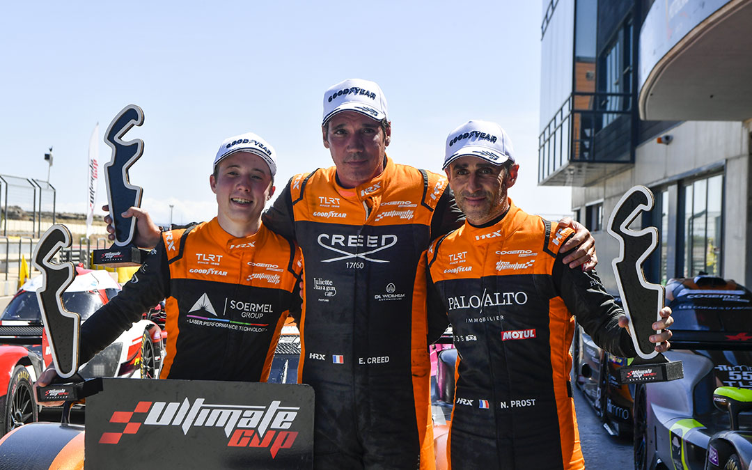 Erwin Creed, Marlon Hernández y Nicolas Prost, los pilotos de COGEMO Racing ganadores de la European Endurance Prototype Cup. / Ultimate Cup