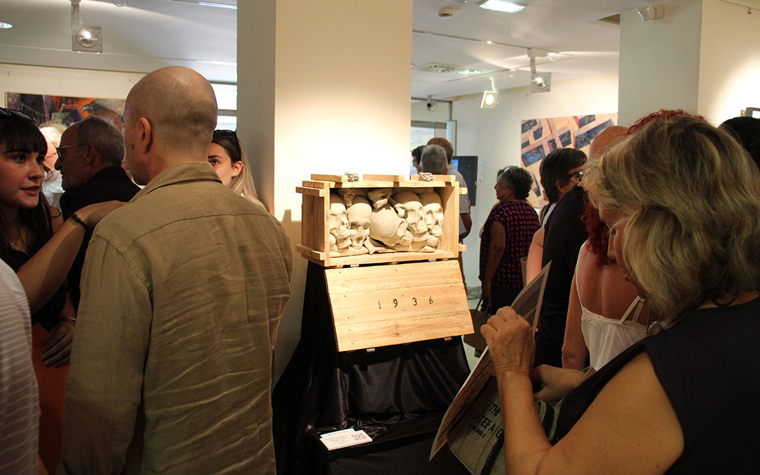 Inauguración de la muestra del I Certamen de Arte Contemporáneo José Lamiel en Calanda. / B. Severino