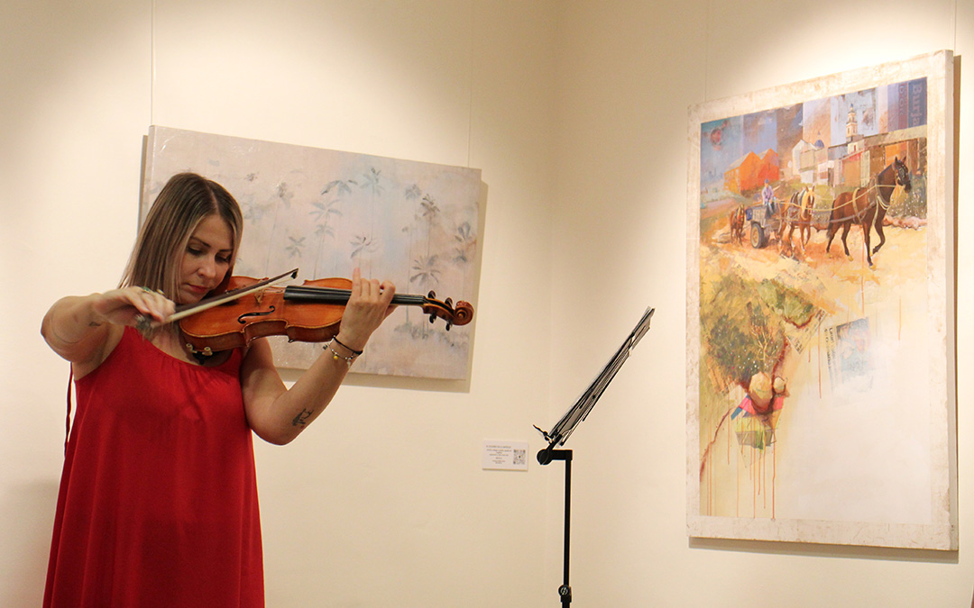 Inauguración de la muestra del I Certamen de Arte Contemporáneo José Lamiel en Calanda. / B. Severino