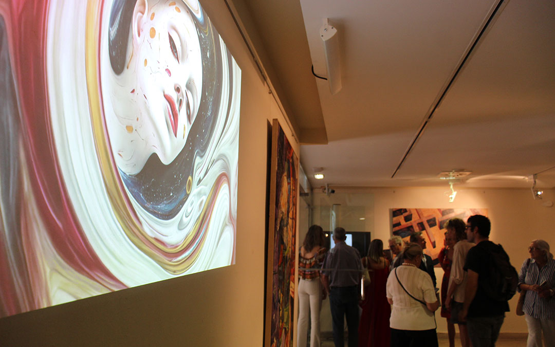 Inauguración de la muestra del I Certamen de Arte Contemporáneo José Lamiel en Calanda. / B. Severino