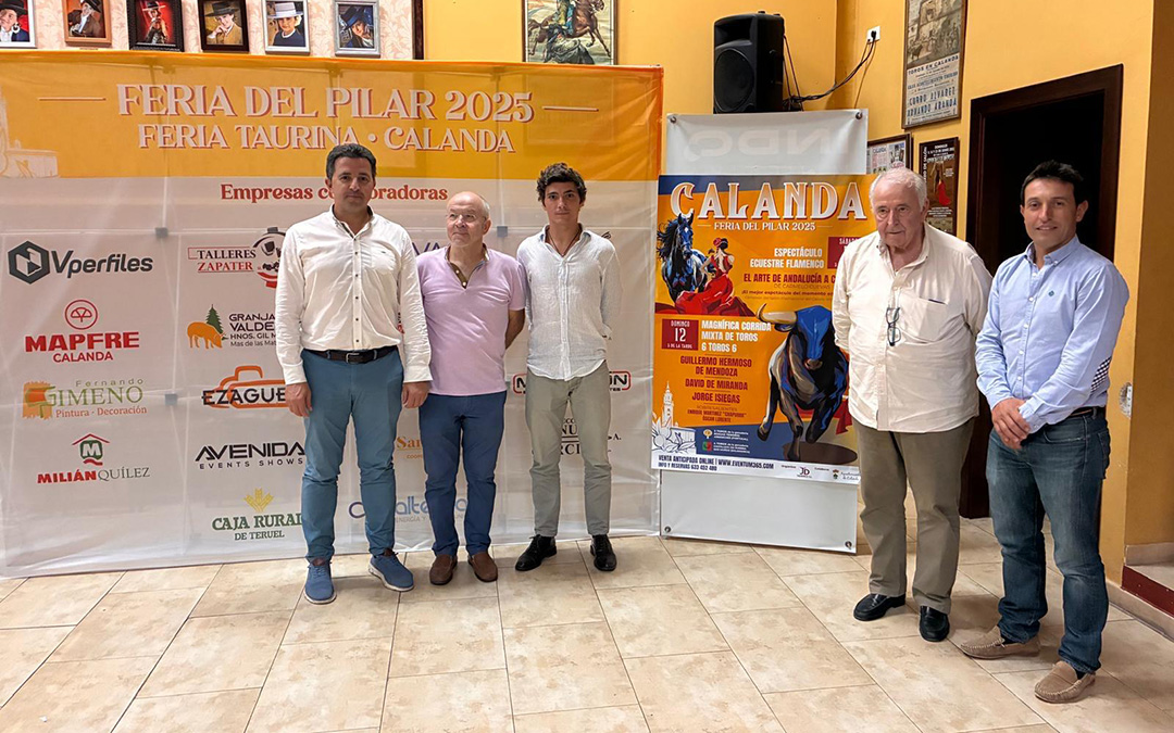 Presentación del cartel taurino para las fiestas del Pilar de Calanda/ Ayto