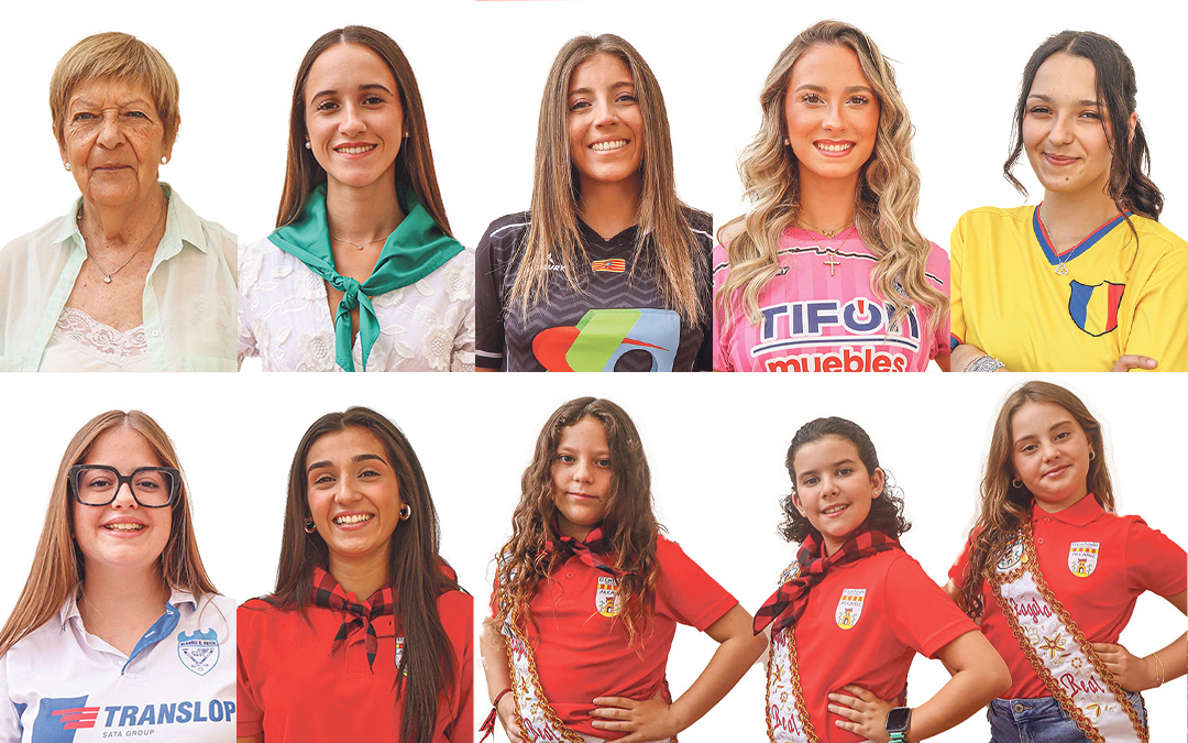 Ellas 10 serán las encargadas de representar a las asociaciones y clubs de la capital del Bajo Aragón durante su semana más especial. / L.C