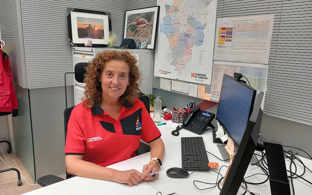 Sara Pelegrín es la responsable de las agrupaciones de Protección Civil de Aragón / 112