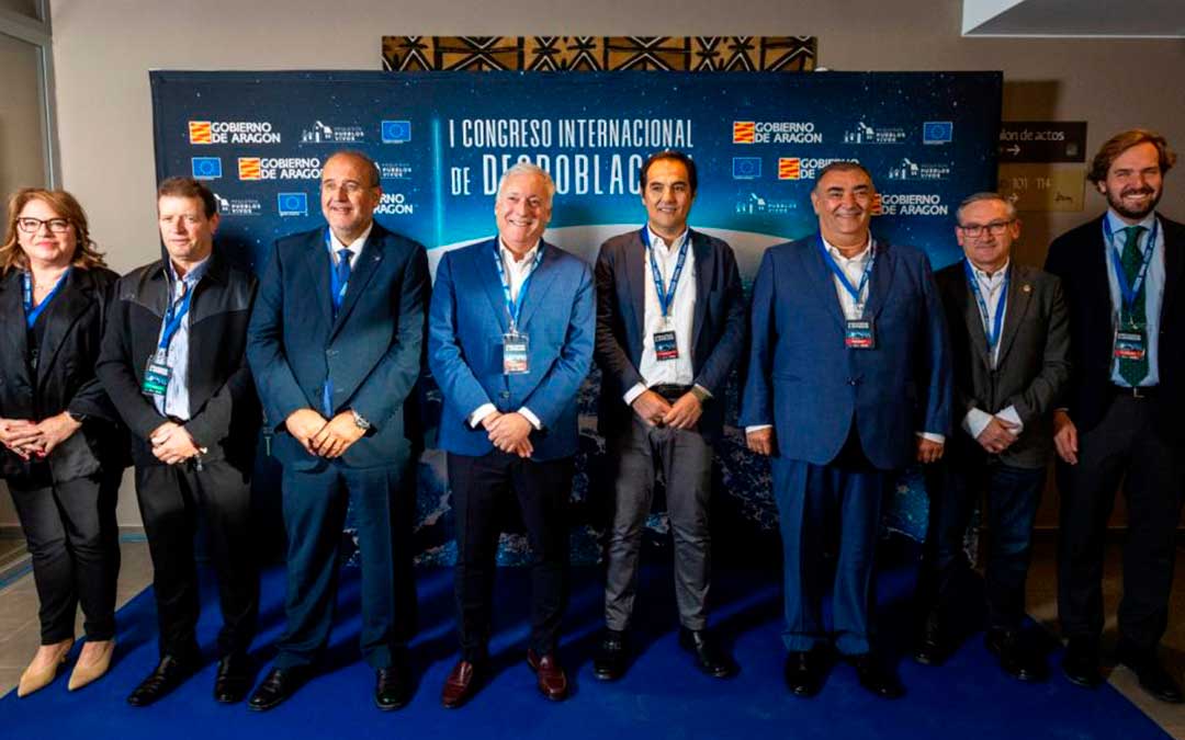 Inauguración del primer Congreso de la Despoblación este martes en Segura de Baños./ DGA.