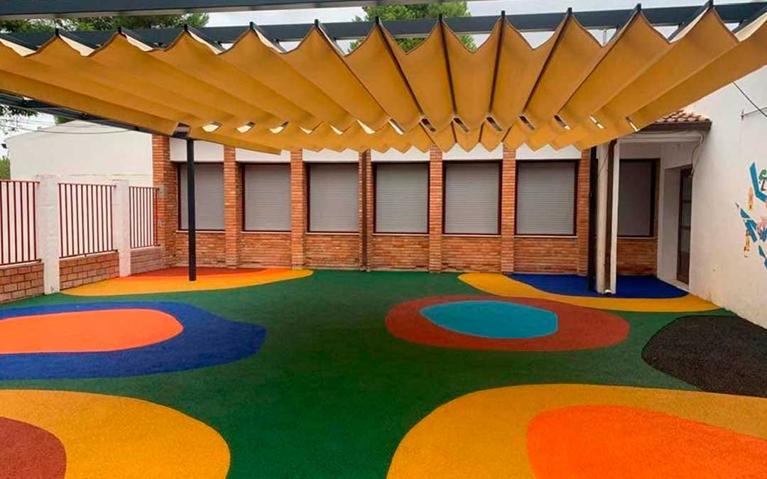 Renovaciones en el colegio de Torrecilla de Alcañiz./ Ayto.
