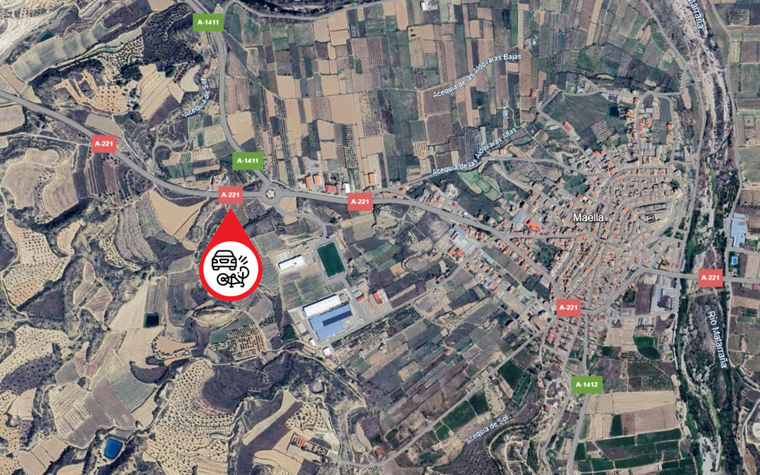 Lugar donde se ha encontrado al menor herido junto a su bicicleta./ L.C.