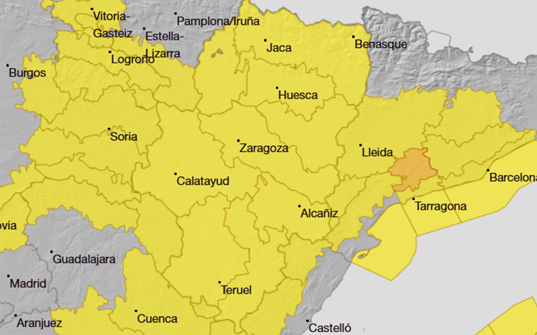 Mapa meteorológico de la agencia estatal de meteorología (AEMET) esta mañana. / L.C