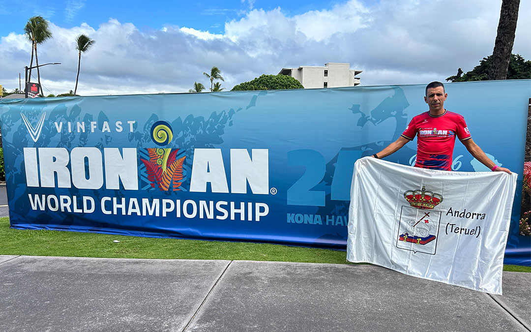 El andorrano Roberto Ruiz en el Ironman de Hawái hace un año. / R.R