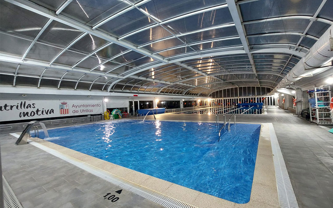 Más de 200 personas participan en las clases en la piscina climatizada de Utrillas. / Ayto Utrillas