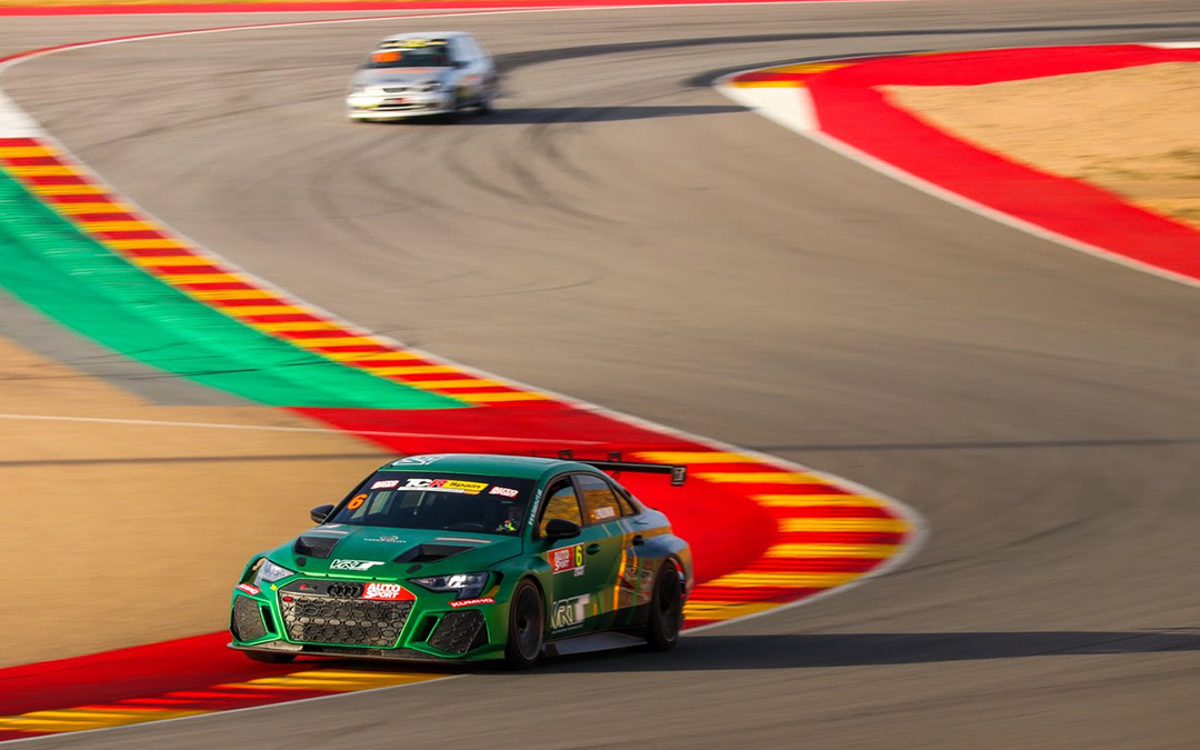 Imagen de José Palomar, ganador de la categoría TCR en Motorland Aragón en el Trofeo de Velocidad 2025. / Motorland Aragón