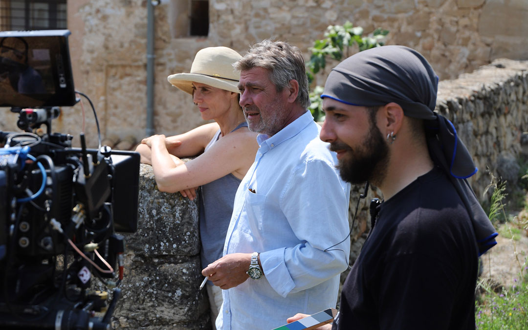 Momento de la grabación de la película en Belmonte./ TIERRA BAJA
