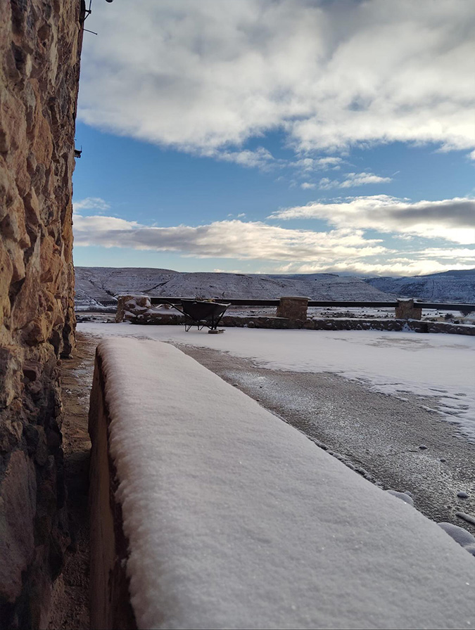 Imágenes de la nevada desde Allepuz./ Casa Rullo