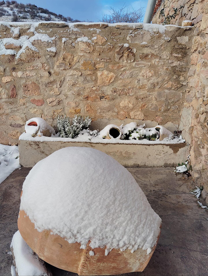 Imágenes de la nevada desde Allepuz./ Casa Rullo