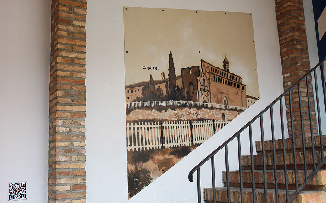 El mural a José González Camó obra de José Pérez Sancho consta de tres partes: la Gran Vía de Madrid, el protagonista y el convento de Santo Domingo en 1911. / B. Severino