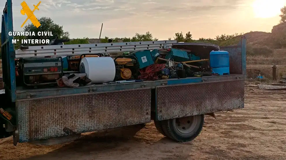 Parte de los objetos robados encontrados por la Guardia Civil./ G.C.
