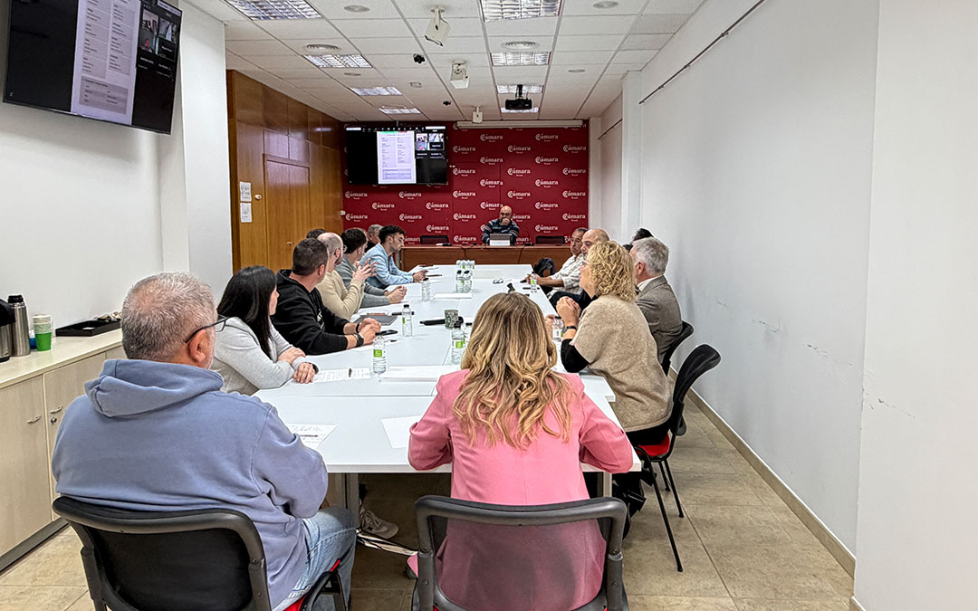 Encuentro en la Delegación de Alcañiz de la Cámara de Comercio de Teruel. / A.Z