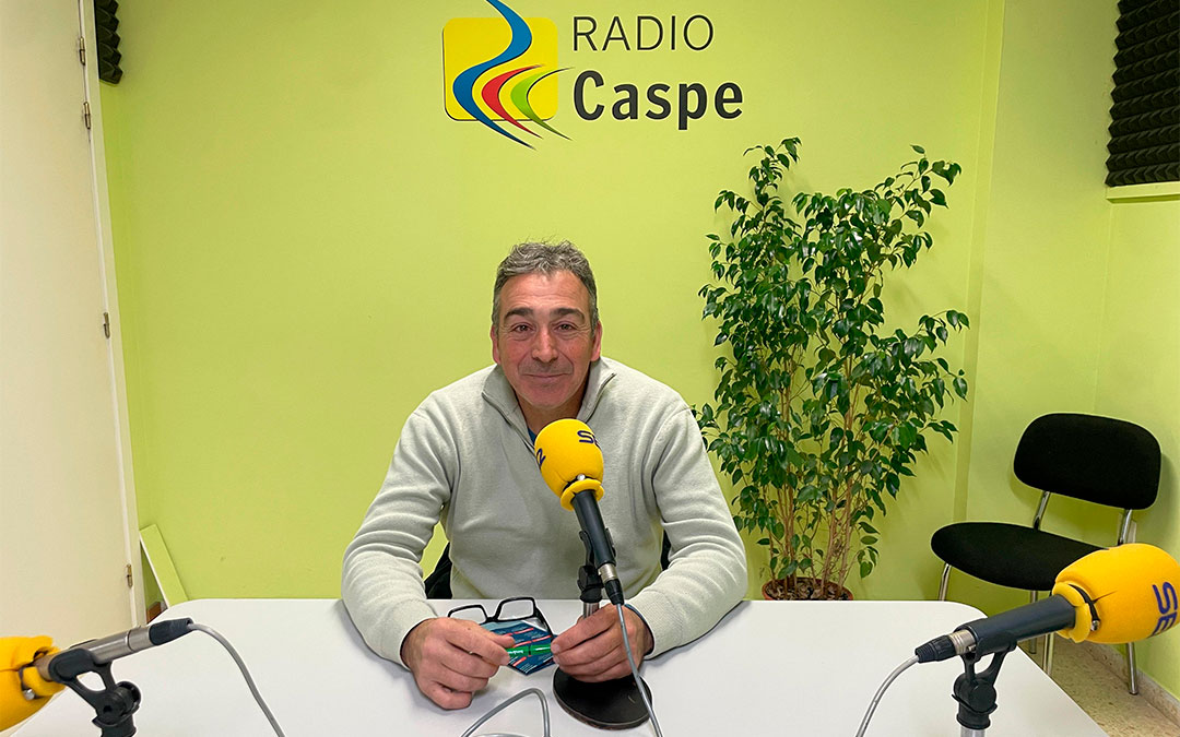 Fernando Taberner en Radio Caspe./ S.F.