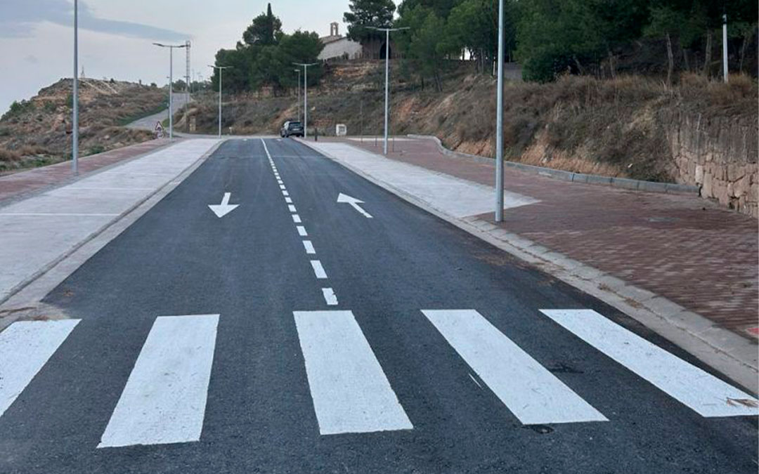 Tramo de la calle finalizado./ Ayto. Caspe