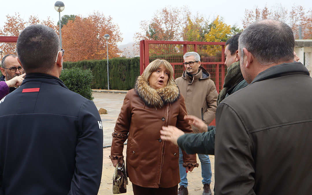 Tomasa Hernández, consejera de Educación del Gobierno de Aragón, este lunes en Alcañiz./ Marina Monreal