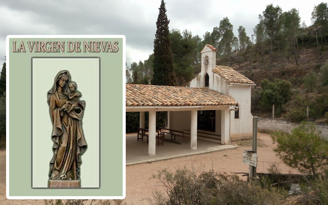 Imagen de la Virgen de las Nieves, ubicada en la ermita del pantano de Calanda. /L.C