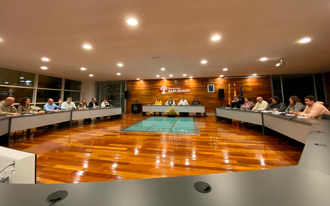 Momento de la votación con el único voto en contra del concejal de Vox./ AYTO ALCAÑIZ